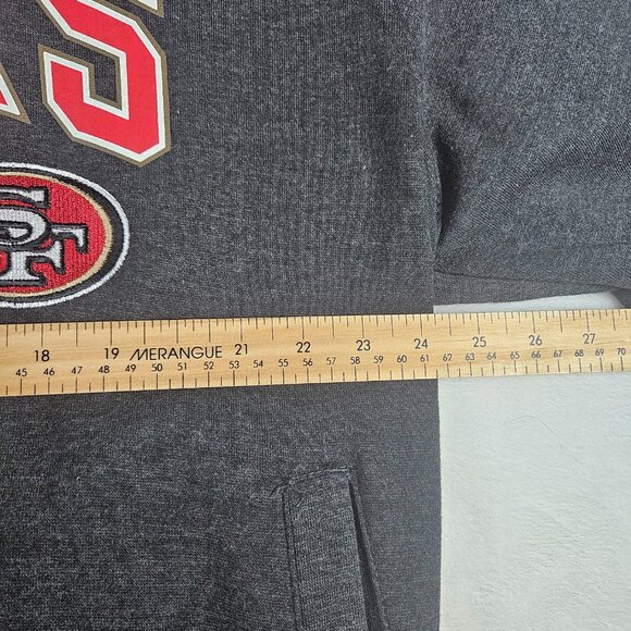 San Francisco 49ers Full Zip Hoodie Size 2XL Gray with Sewn & Screened L… - Picture 7 of 8